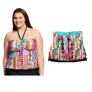 Heart & Harmony Multi color Tankini, 1X